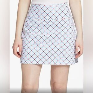 Lady Walter Hagen women’s star plaid tummy control pull on golf skort size XS